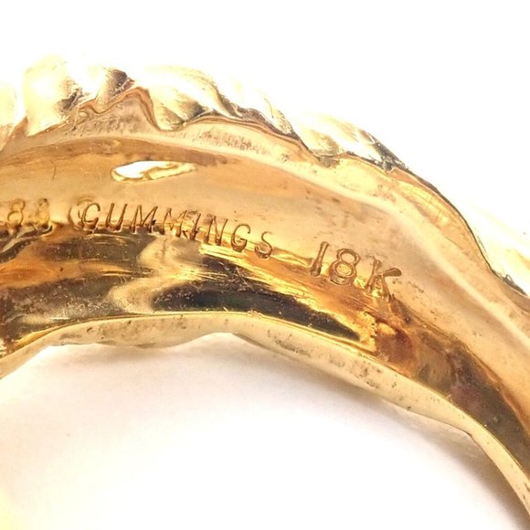 Authentic! Angela Cummings 18k Yellow Gold Large Aquamarine Ring - Picture 8 of 8